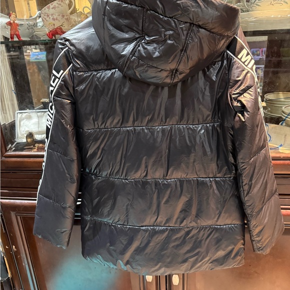 Michael Kors Men's Shiny Black Puffer Coat - Picture 3 of 4